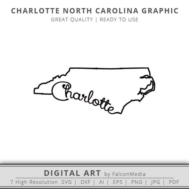 794x794 Charlotte North Carolina North Carolina State Etsy