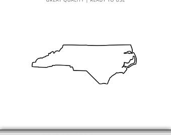 North Carolina State Outline Vector at Vectorified.com | Collection of ...