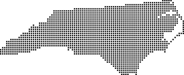 598x244 Highly Detailed North Carolina Map Dots Dotted North Carolina