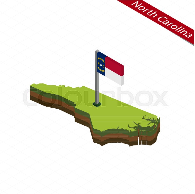 800x795 Isometric Map And Flag Of North Stock Vector Colourbox