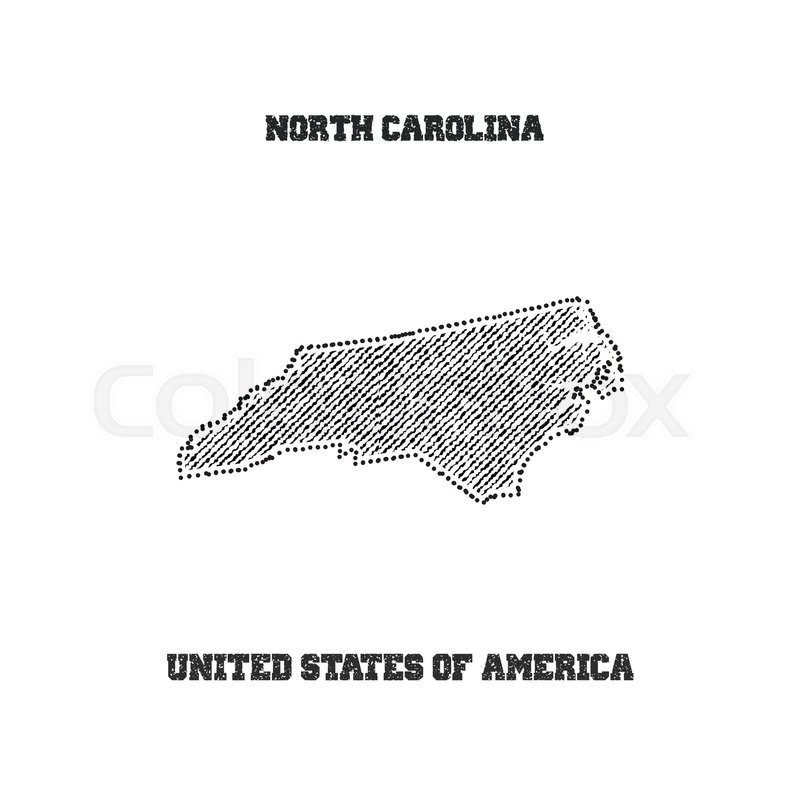 800x800 Label With Map Of North Carolina Stock Vector Colourbox