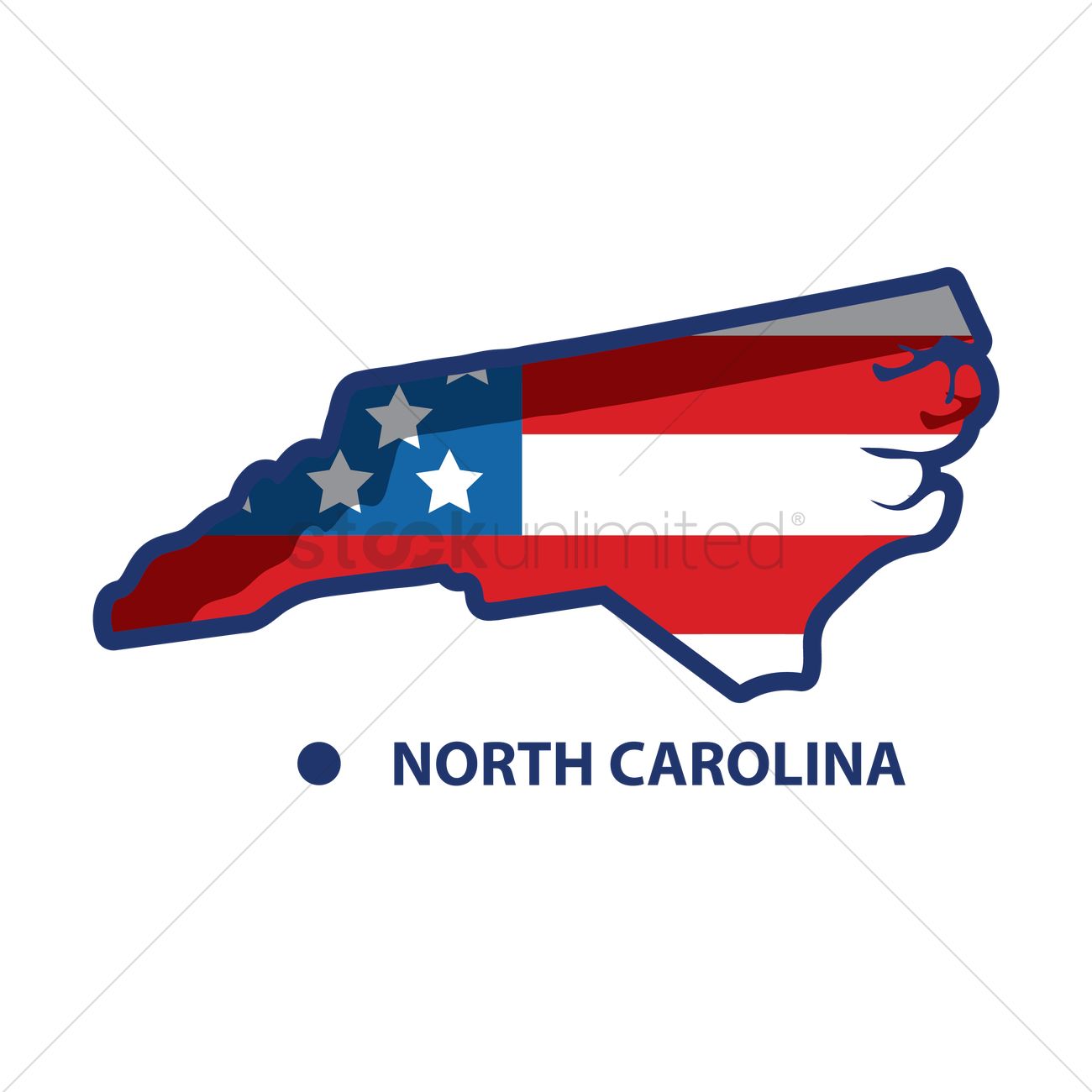 1300x1300 Map Of North Carolina Vector Image