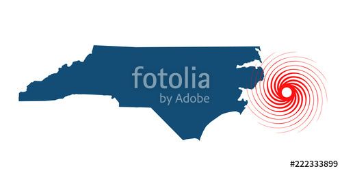 500x250 Hurricane On North Carolina Vector