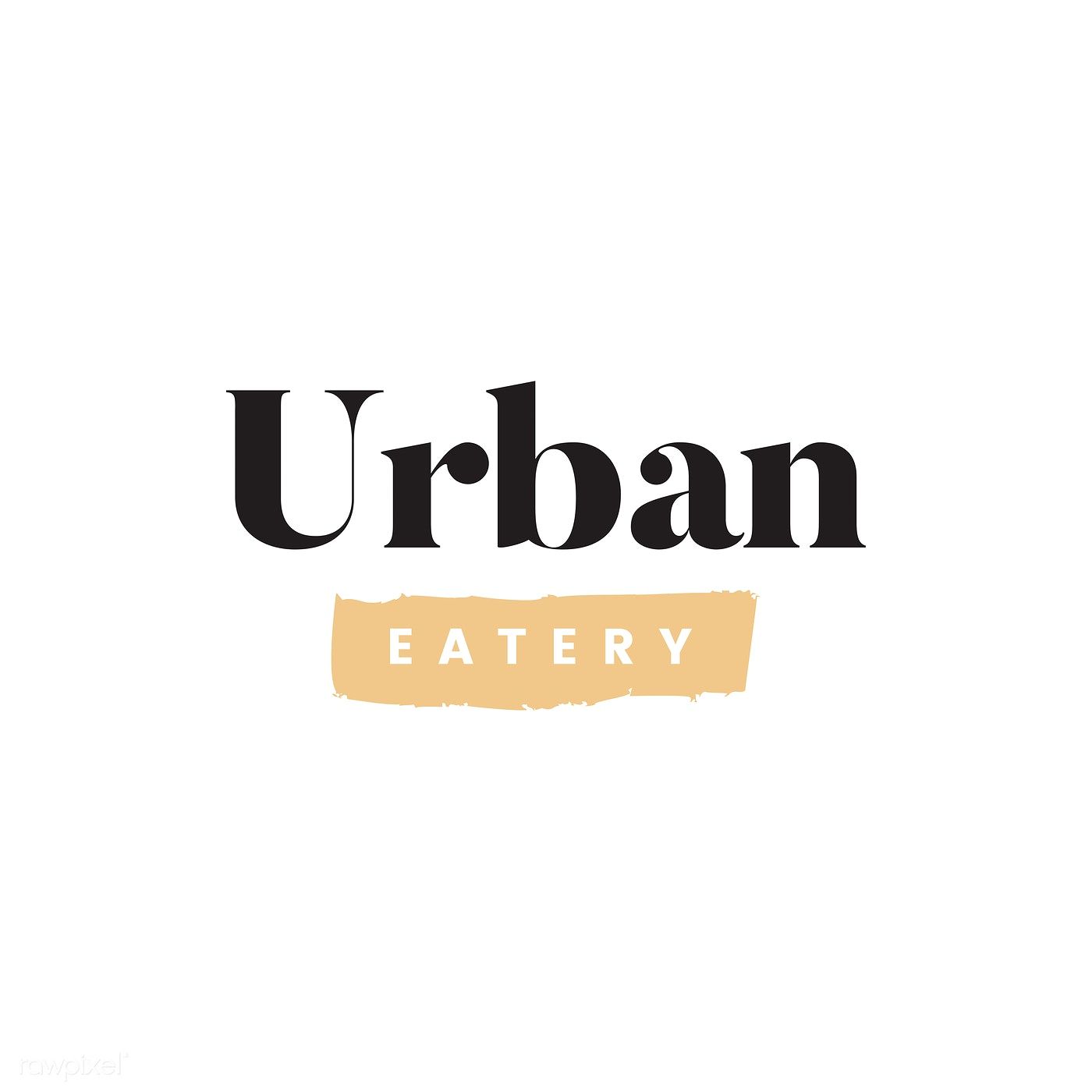 1400x1400 Simple Urban Eatery Logo Vector Free Image