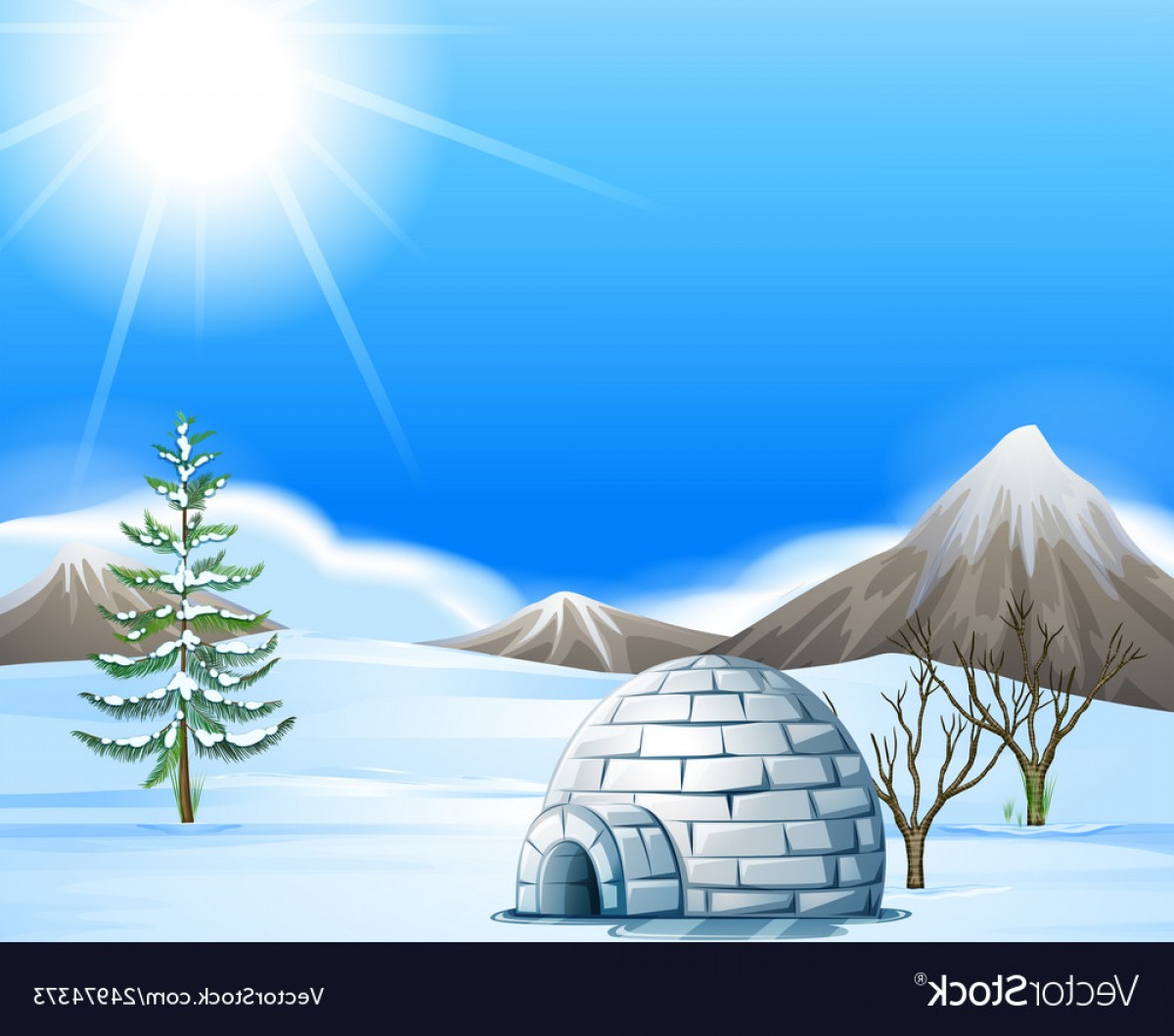 Igloo In North Pole Vector Soidergi 1200x1059 Igloo In North Pole Vector Soidergi