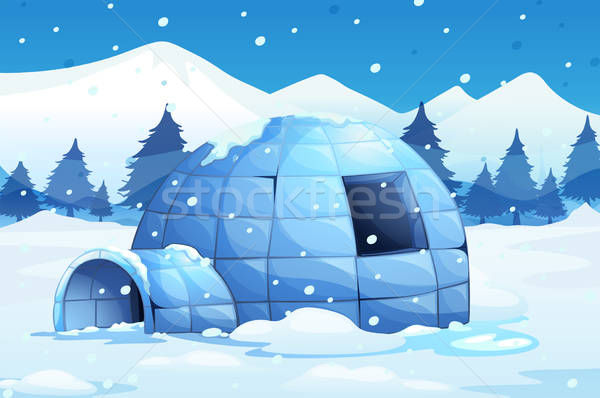 Igloo In The North Pole Vector Illustration Matthew Cole 600x398 Igloo In The North Pole Vector Illustration Matthew Cole