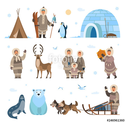 Arctic Expeditions And Discoveries North Pole Vector Animals 500x487 Arctic Expeditions And Discoveries North Pole Vector Animals