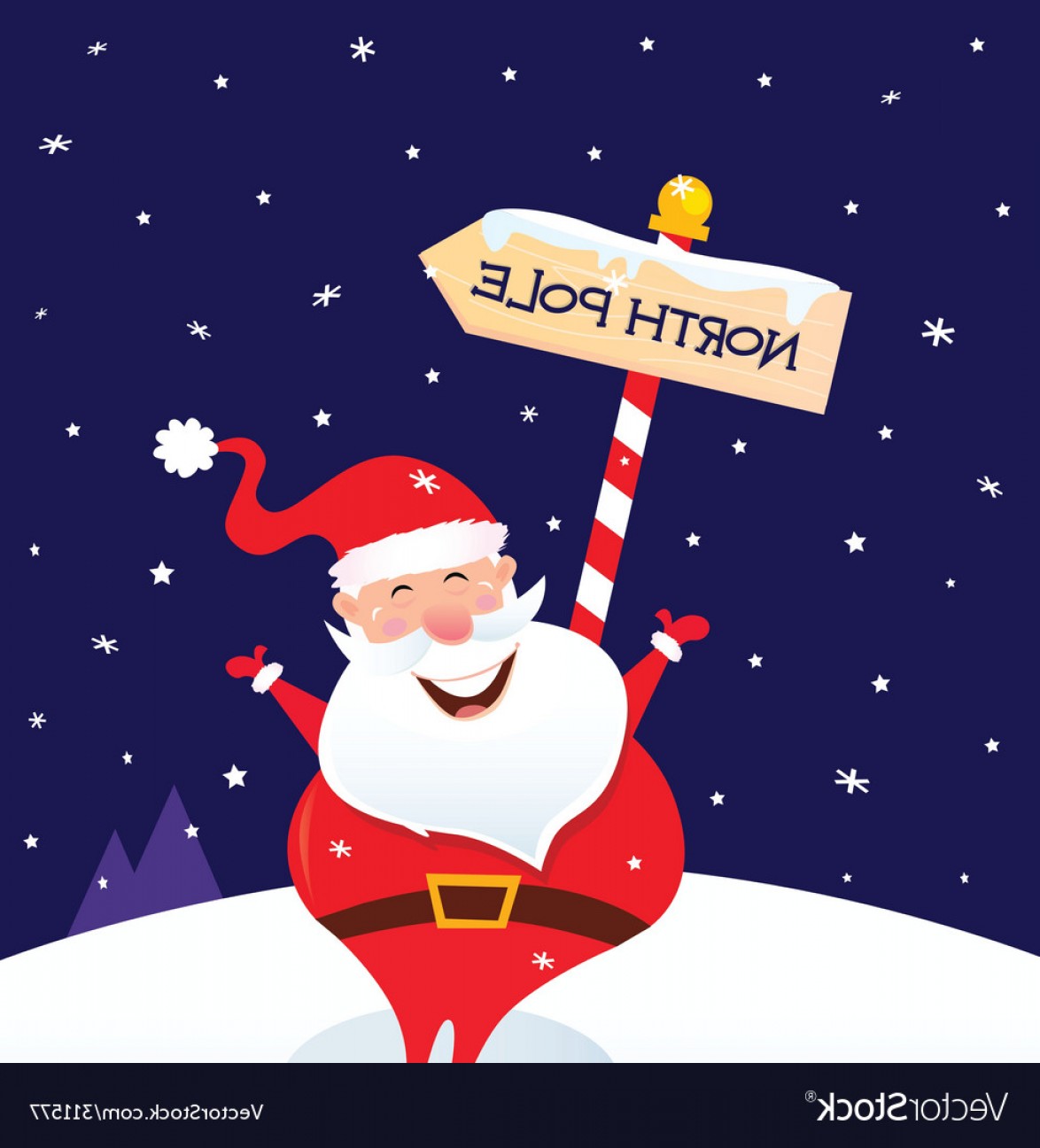 Christmas Santa On North Pole Vector Hoodamathrun 1174x1296 Christmas Santa On North Pole Vector Hoodamathrun