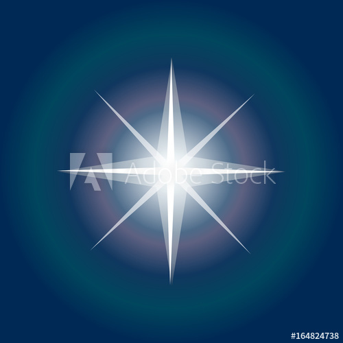 500x500 Star Icon Northern Star Lights Christmas Star On Night Sky