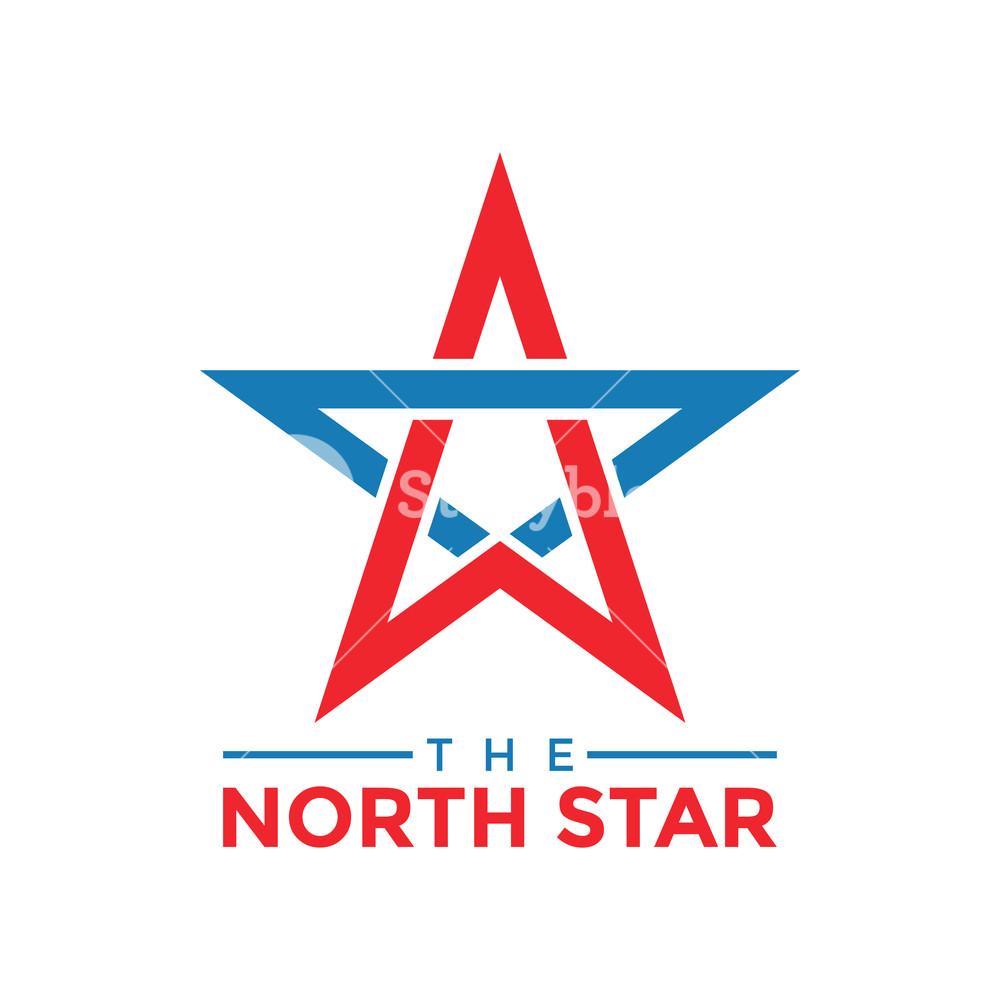 1000x1000 The North Star Graphic Design Template Vector Royalty Free Stock