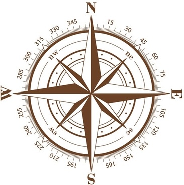 366x368 North South Direction Compass Free Vector Download