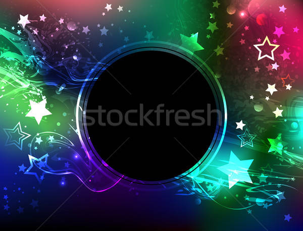 600x458 Round Banner With Northern Lights Vector Illustration Nelli