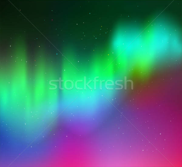 600x548 Vector Illustration Of Northern Lights Vector Illustration Sofya