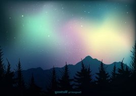 268x188 Free Northern Lights Vector Background