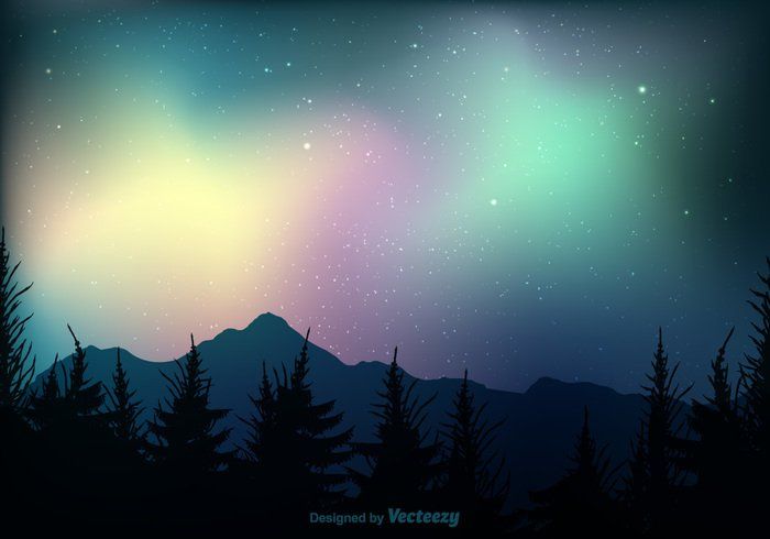 Northern Lights Vector at Vectorified.com | Collection of Northern ...