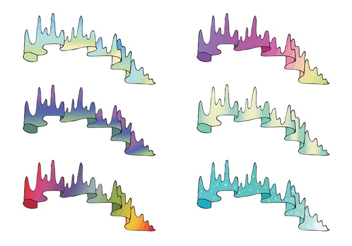 700x490 Free Northern Lights Vector Series