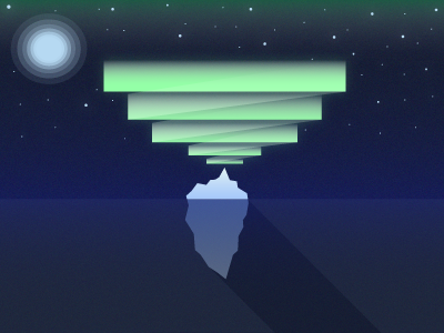 400x300 Iceberg Northern Lights