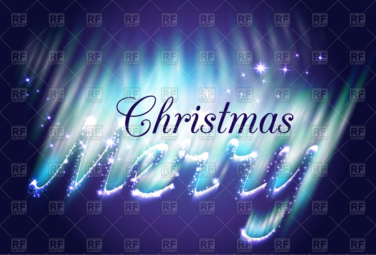 1200x815 Merry Christmas In Form Of Northern Lights Vector Image