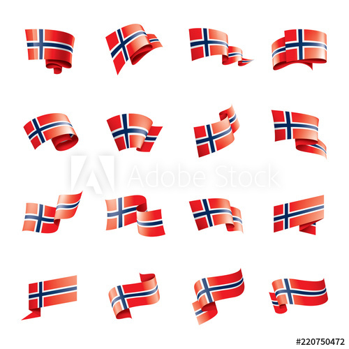 Norway Flag, Vector Illustration On A White Background 500x500 Norway Flag, Vector Illustration On A White Background