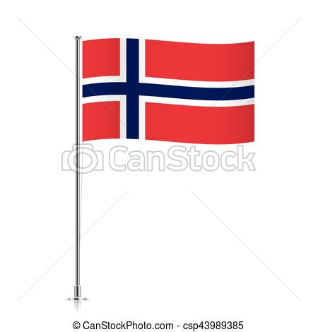 Norway Flag Waving On A Metallic Pole Norwegian Vector Flag 450x470 Norway Flag Waving On A Metallic Pole Norwegian Vector Flag