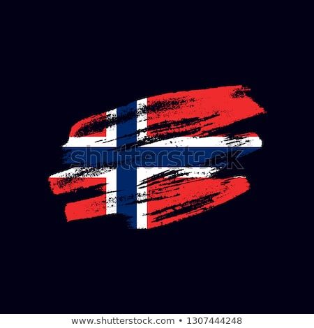 450x470 Grunge Textured Norwegian Flag Vector Brush Painted Flag