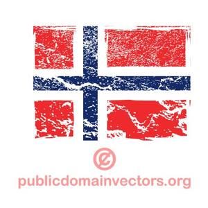 300x300 Illustration Of Norwegian Flag With White Ink Splatter Flag