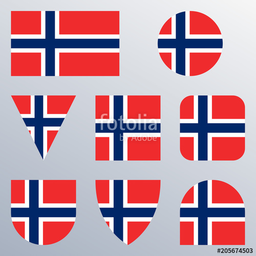 500x500 Norway Flag Icon Set Norwegian Flag Button Or Badge In Different
