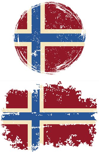 335x514 Norwegian Round And Square Grunge Vector Illustration Premium