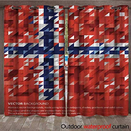 425x425 Blountdecor Grommet Curtain Panel Norway Abstract