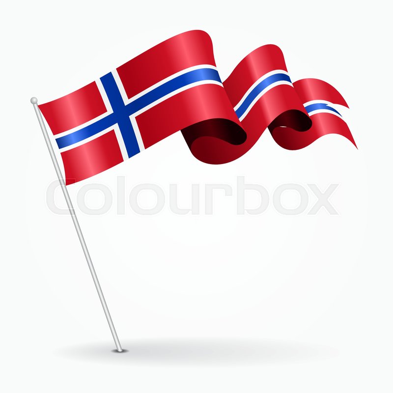 800x800 Norwegian Pn Wavy Flag Vector Stock Vector Colourbox