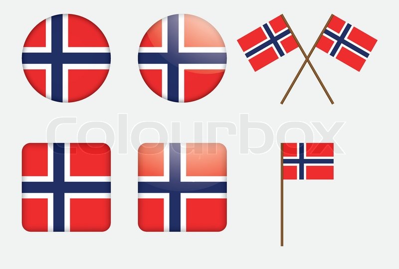 800x540 Badges With Norwegian Flag Vector Stock Vector Colourbox