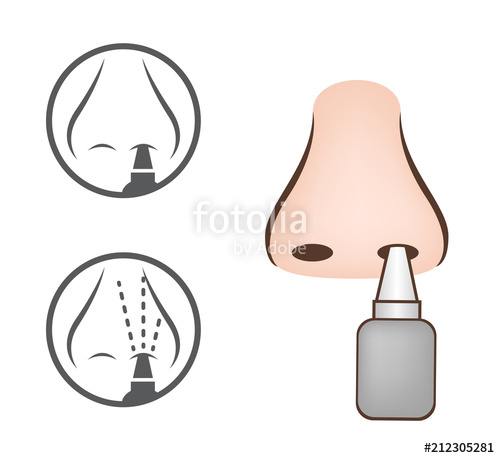 Nasal Spray And Nose Vector Stock Image And Royalty Free Vector 500x458 Nasal Spray And Nose Vector Stock Image And Royalty Free Vector