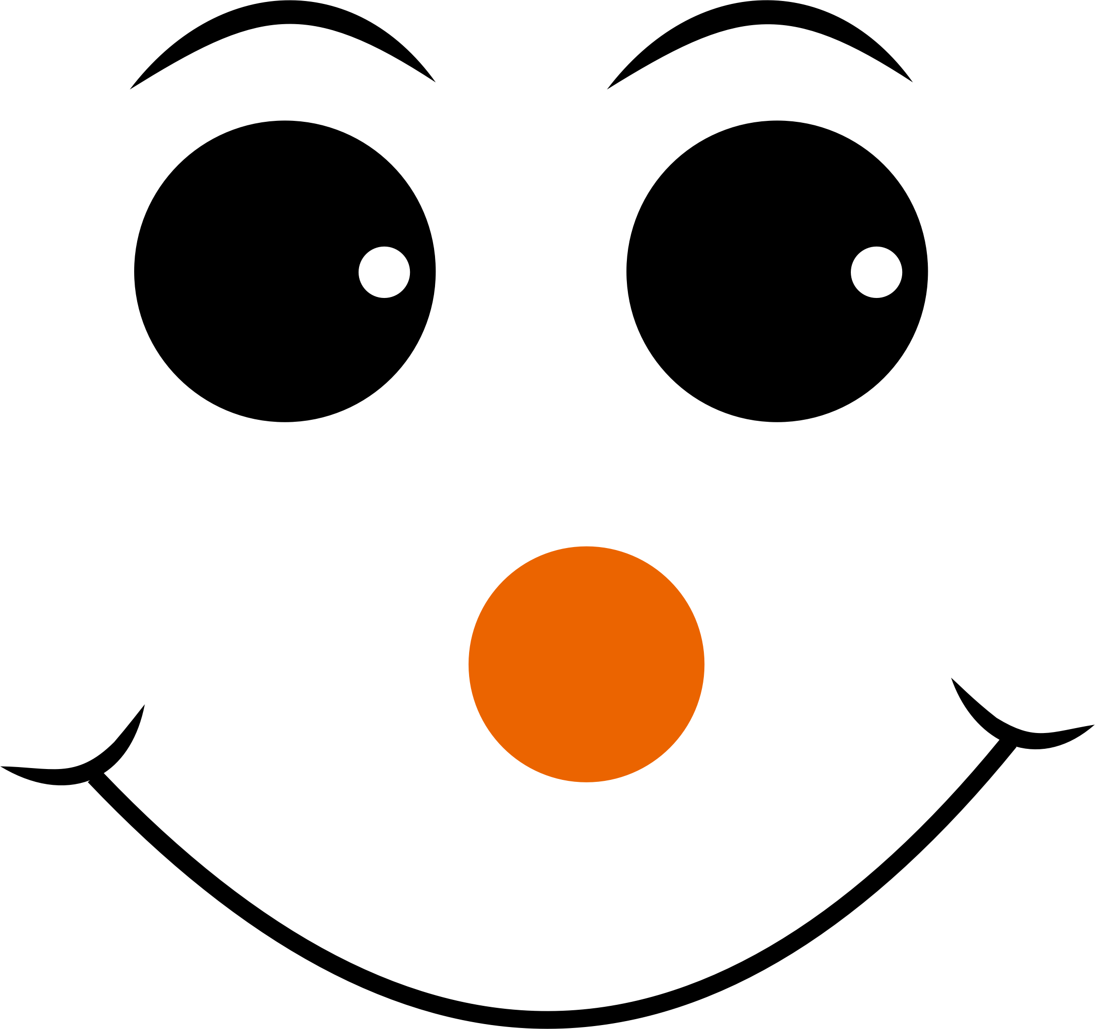 Happy Face With Orange Nose Vector Image 2220x2086 Happy Face With Orange Nose Vector Image