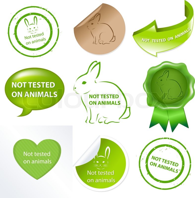 787x800 Not Tested On Animals, Isolated On Stock Vector Colourbox