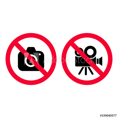 No Camera And Video Red Prohibition Signs Taking Pictures 500x500 No Camera And Video Red Prohibition Signs Taking Pictures