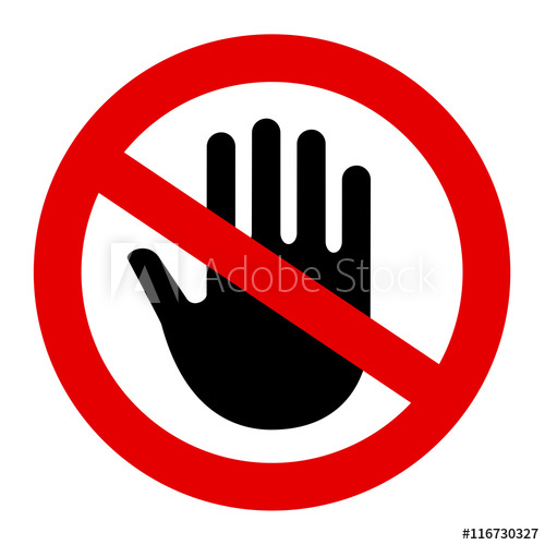 Stop Hand Symbol, Do Not Enter Sign, Exclusion, No Trespassing 500x500 Stop Hand Symbol, Do Not Enter Sign, Exclusion, No Trespassing