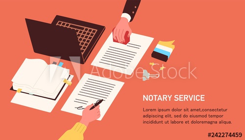 500x285 Notary Service Advertisement Horizontal Web Banner Template