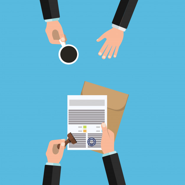 626x626 Notary Service Execution Of Documents Seal And Signature Vector