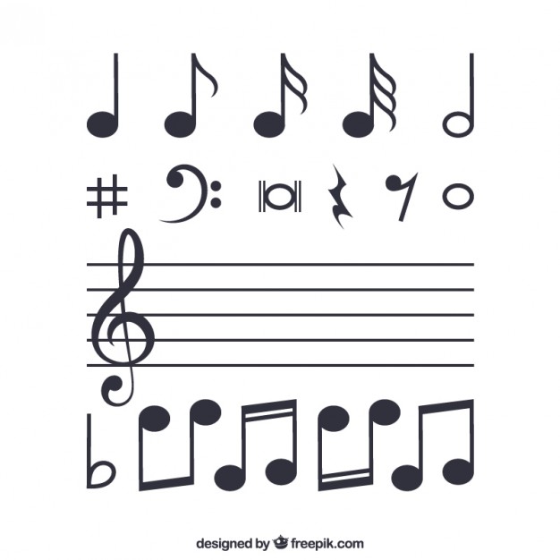Notas Musicales Descargar Vectores Gratis 626x626 Notas Musicales Descargar Vectores Gratis
