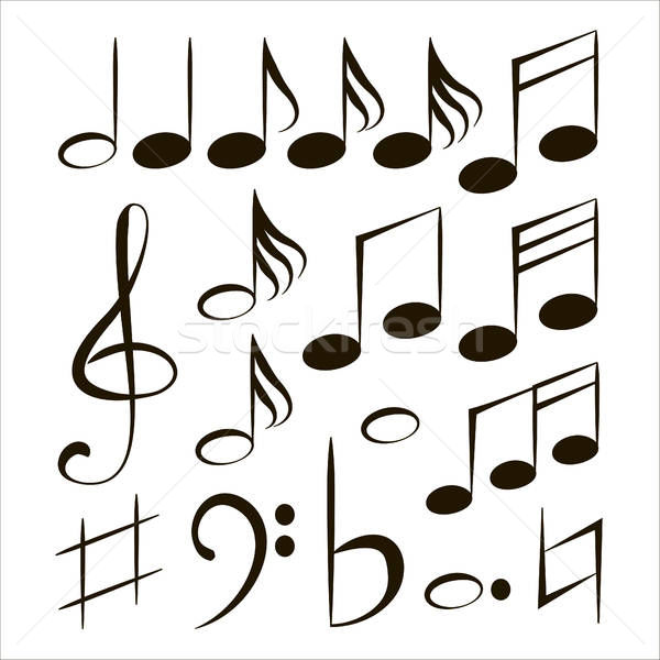 Vector Notas Musicales Resumen 600x600 Vector Notas Musicales Resumen