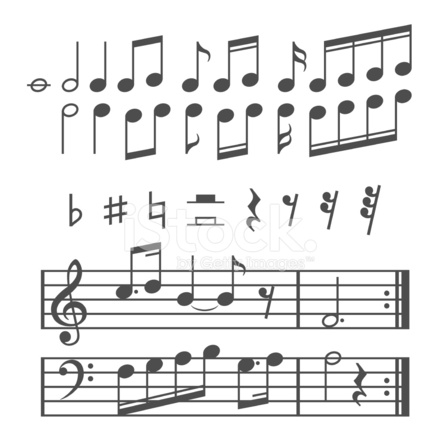 Conjunto De Vectores Iconos Y Notas Musicales Stock Vector 440x440 Conjunto De Vectores Iconos Y Notas Musicales Stock Vector