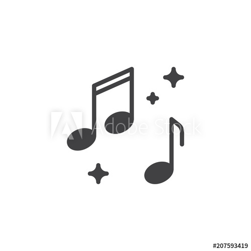 500x500 Musical Note Vector Icon Filled Flat Sign For Mobile Concept