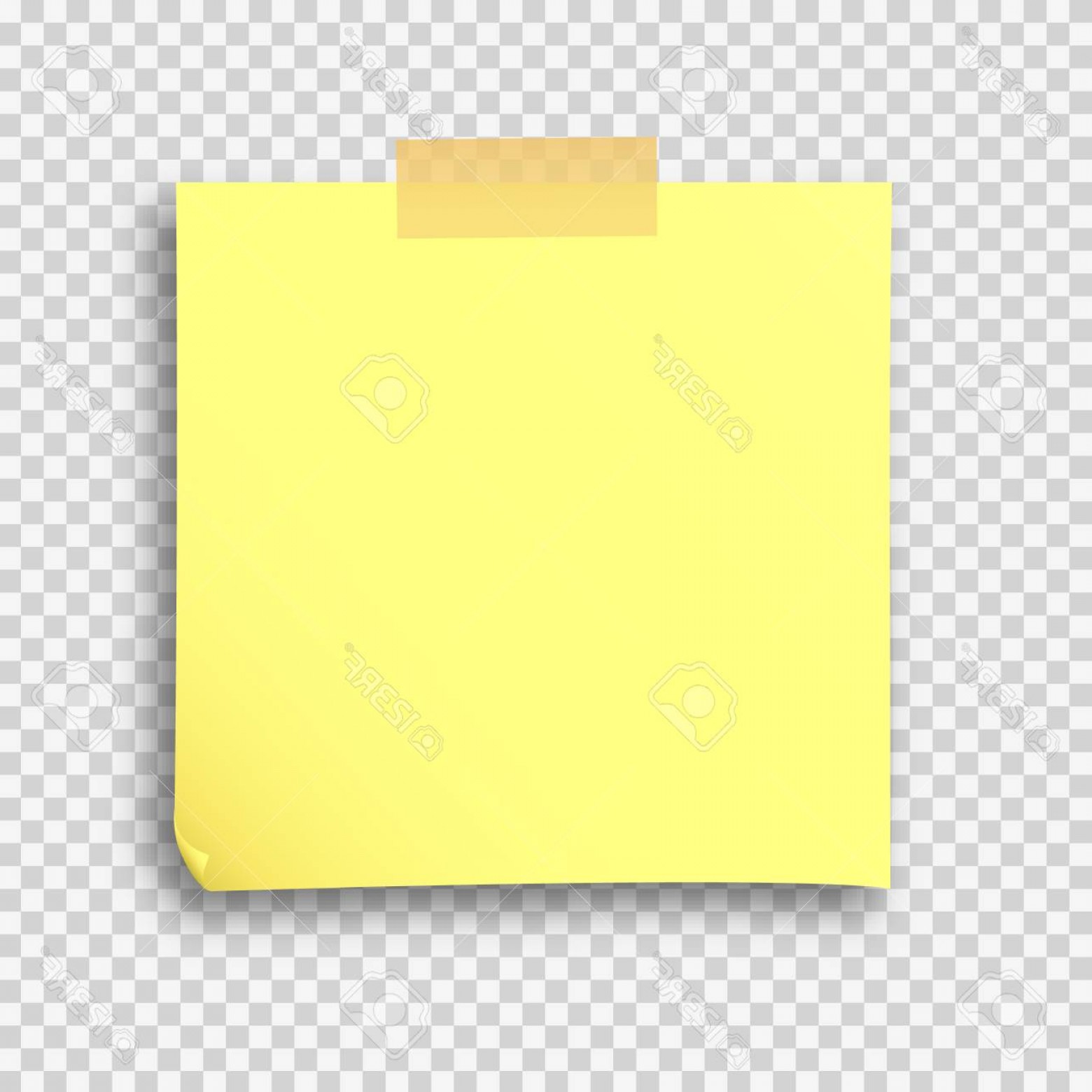1560x1560 Photostock Vector Empty Yellow Post Note Paper Sheet Sticker