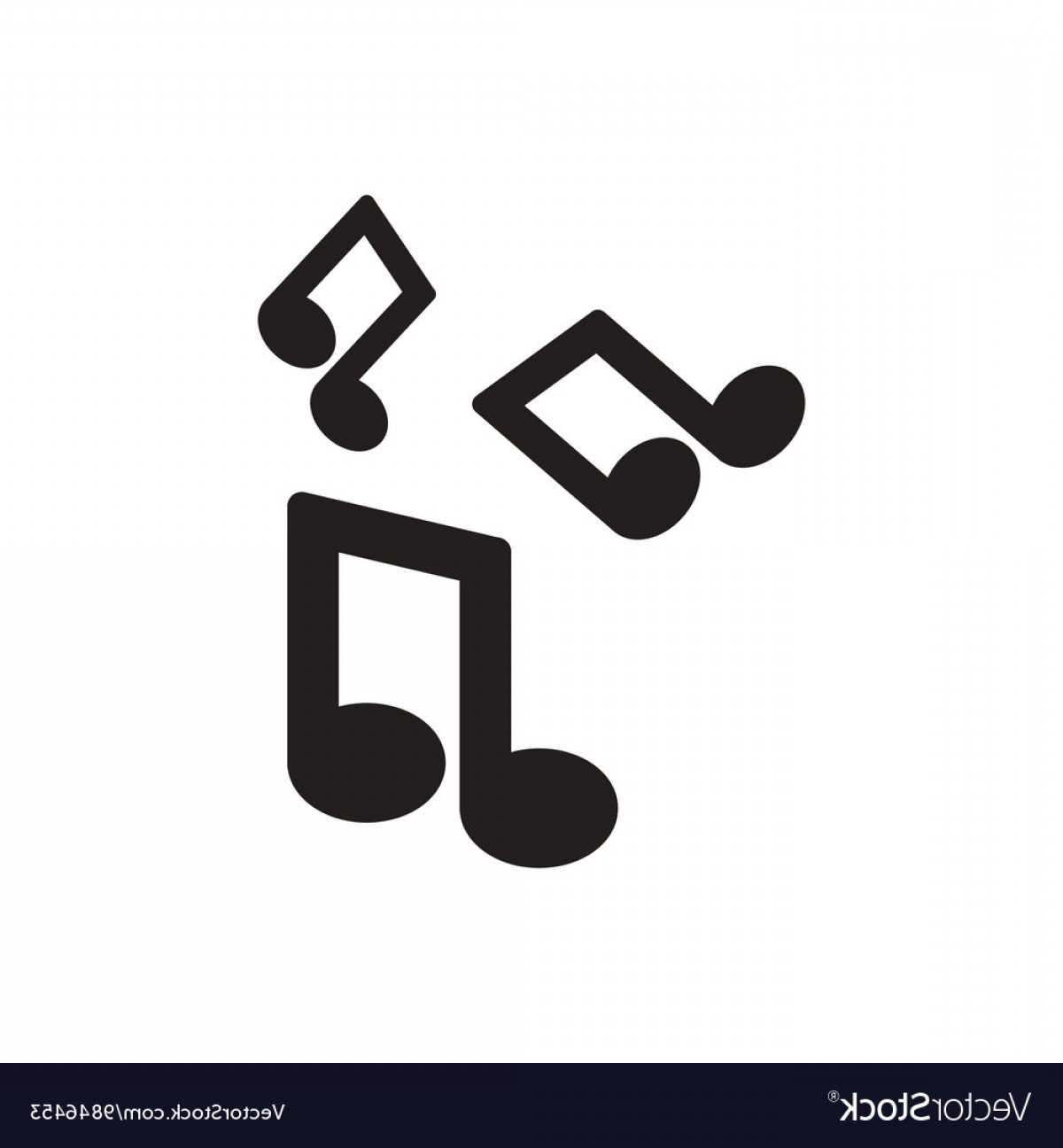 1200x1296 Black Icon On White Background Music Note Vector Studiogrfx
