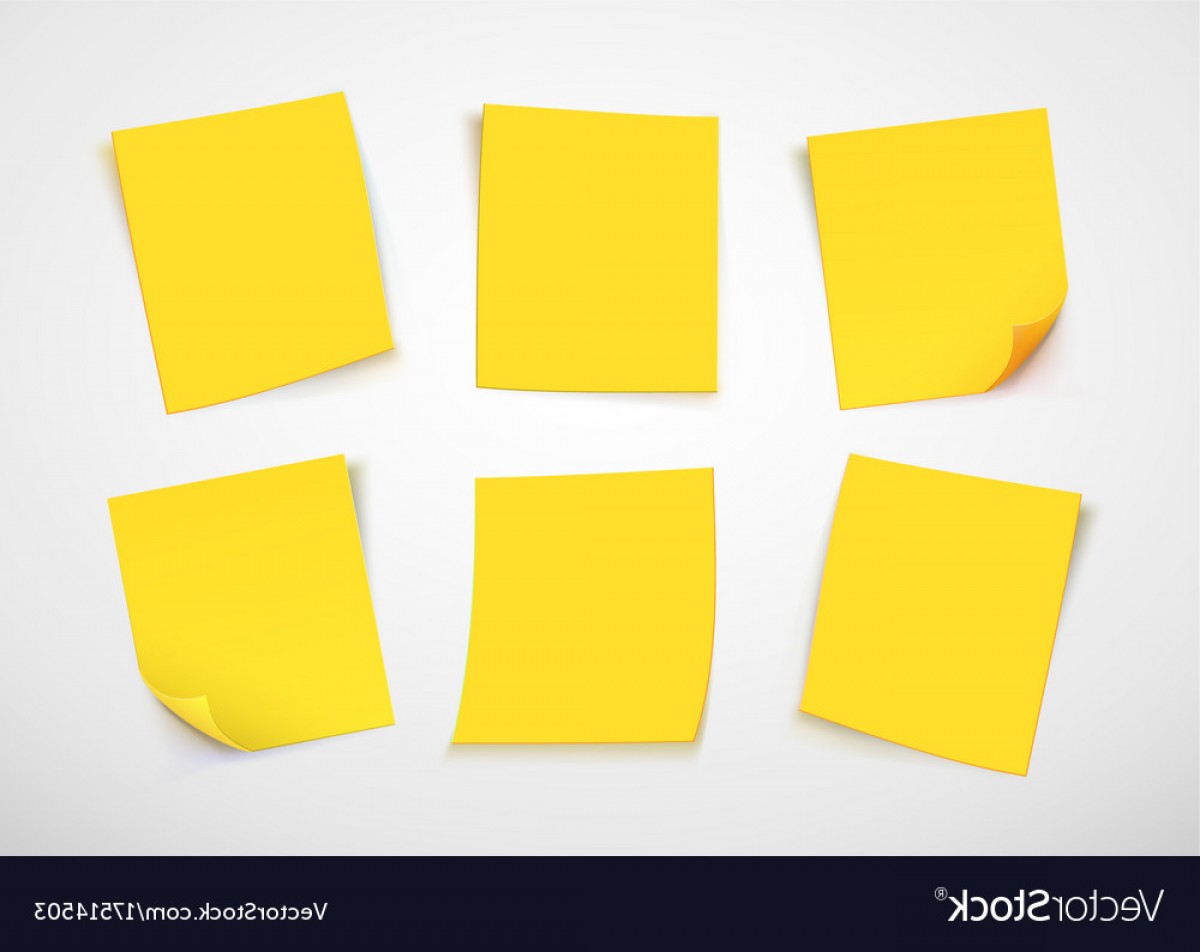 1200x952 Yellow Paper Notes Post It Note Vector Soidergi