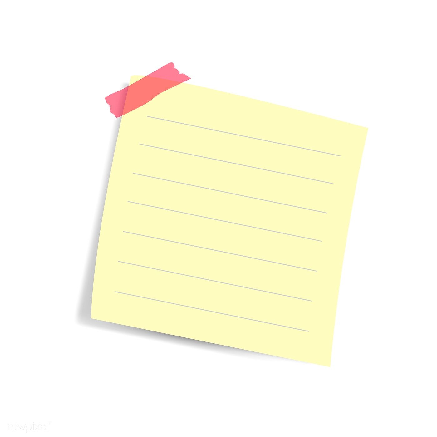 1400x1400 Blank Square Yellow Reminder Paper Note Vector Free Image