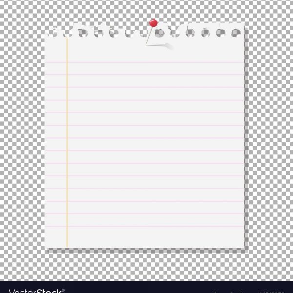 600x600 Blank Note Paper On Transparent Background Vector Image Pertaining
