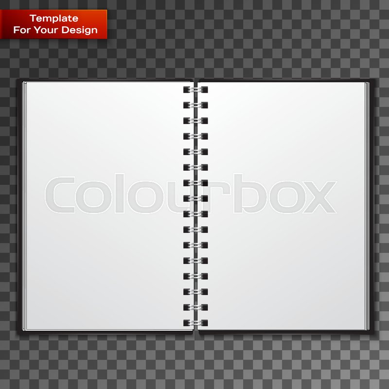 800x800 Notebook On Transparent Background Stock Vector Colourbox