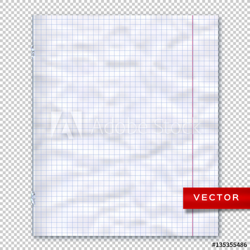 500x500 Notebook Page, Lined Paper On A Transparent Background Vector