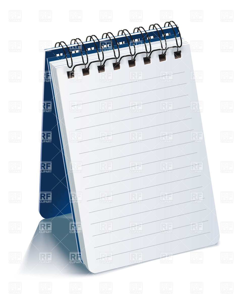 960x1200 Open Notebook Isolated On White Background Vector Image Of Objects